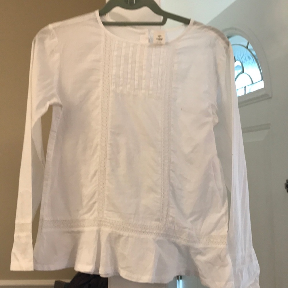 BNWT GIRLS SIZE 14 white Cotton Shirt